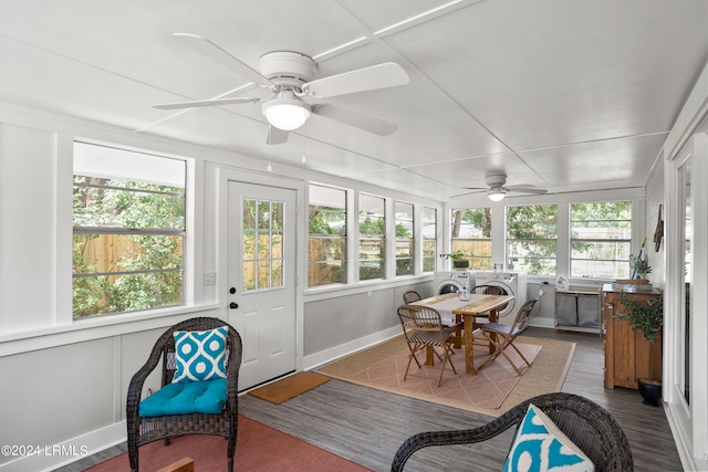 view of sunroom