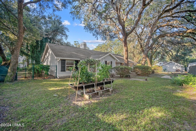 exterior space with a lawn