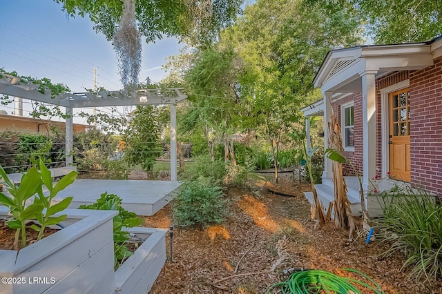 view of yard with a patio