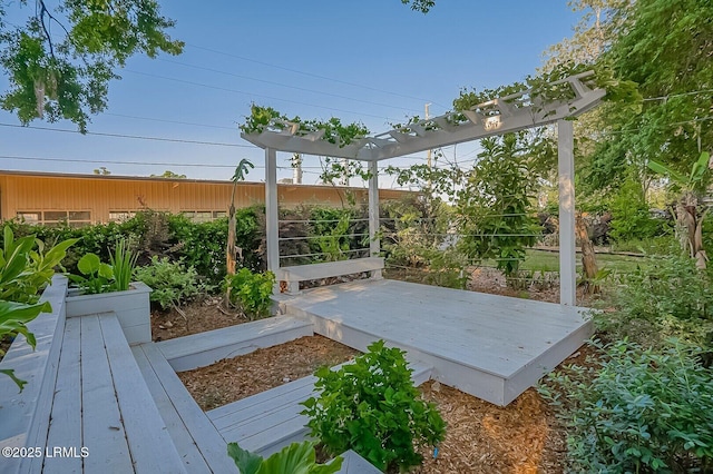 view of patio with a deck