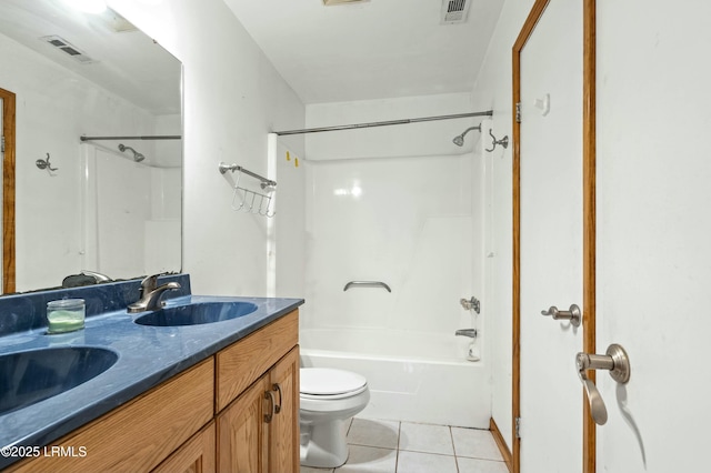 1986 Pulaski Dr, Beaufort, SC 29906 - full bath with tile patterned floors, visible vents, toilet, and a sink