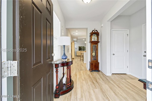 entryway featuring light hardwood / wood-style floors