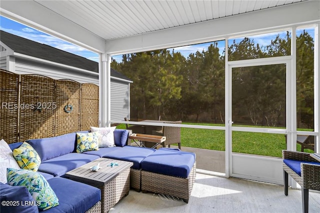 view of sunroom / solarium