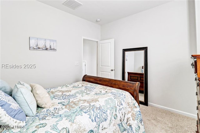 view of carpeted bedroom