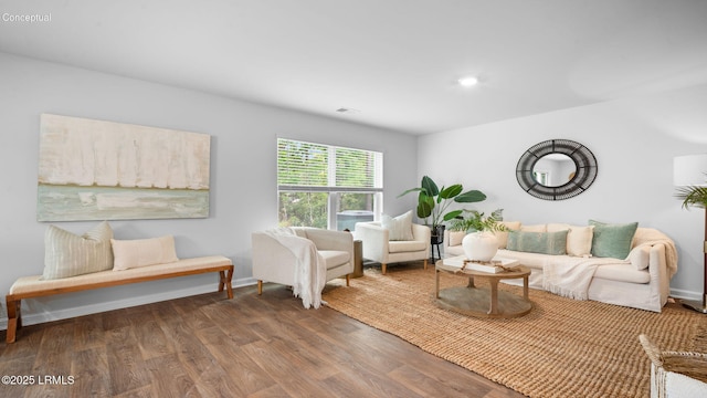 1444 Sanctum St, Ridgeland, SC 29936 - living area featuring wood finished floors, baseboards, and recessed lighting