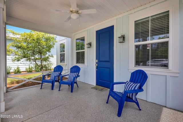 39 Island Breeze Ln Unit 102, Hardeeville, SC 29927 - covered porch with ceiling fan