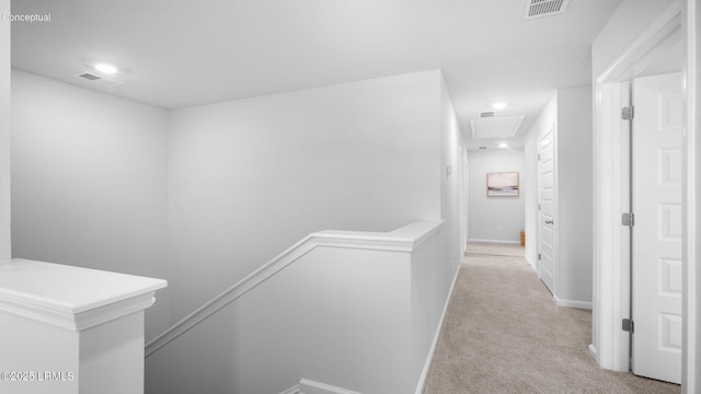 1493 Sanctum St, Ridgeland, SC 29936 - hall featuring an upstairs landing, recessed lighting, carpet flooring, and baseboards