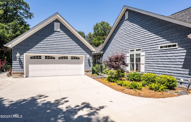 view of home's exterior featuring a garage