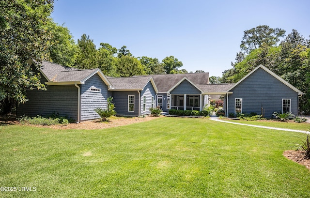 ranch-style house with a front yard