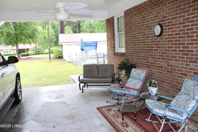 110 Joey St, Hampton, SC 29924 - view of patio featuring ceiling fan
