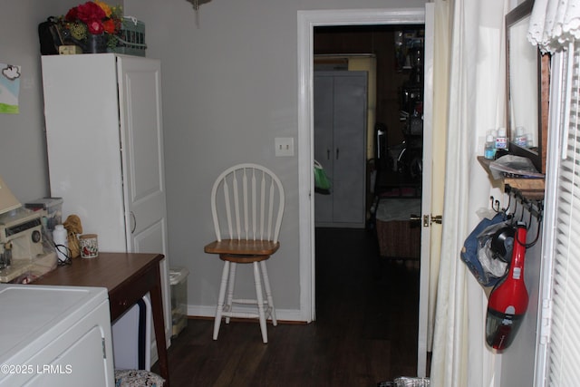 110 Joey St, Hampton, SC 29924 - corridor with dark wood-type flooring and baseboards