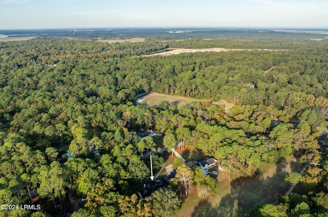 100 Thomas Sumter St, Beaufort, SC 29907 - aerial view of property's location featuring a heavily wooded area