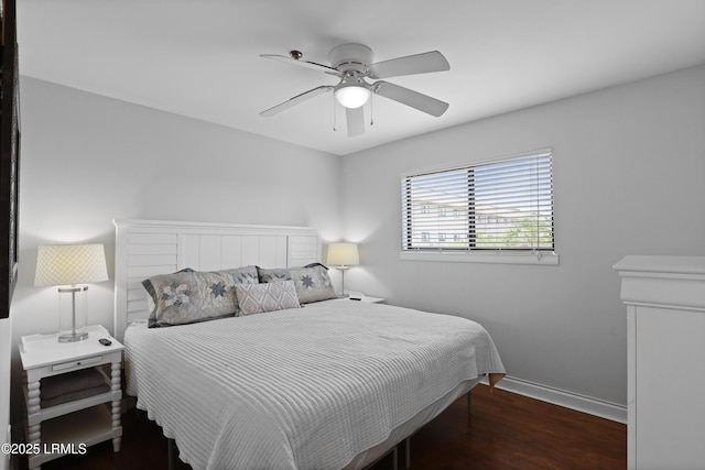 663 William Hilton Pkwy Unit 3321, Hilton Head Island, SC 29928 - bedroom featuring baseboards, wood finished floors, and a ceiling fan