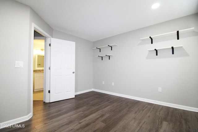 18 Old S Ct Unit 18A, Bluffton, SC 29910 - spare room with dark wood-type flooring, recessed lighting, and baseboards