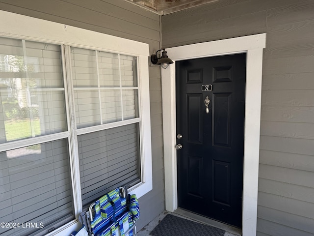 view of doorway to property