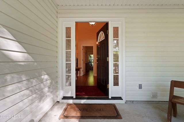 view of exterior entry