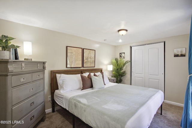 2503 Twin Oaks Ln, Port Royal, SC 29935 - bedroom with carpet, a closet, and baseboards