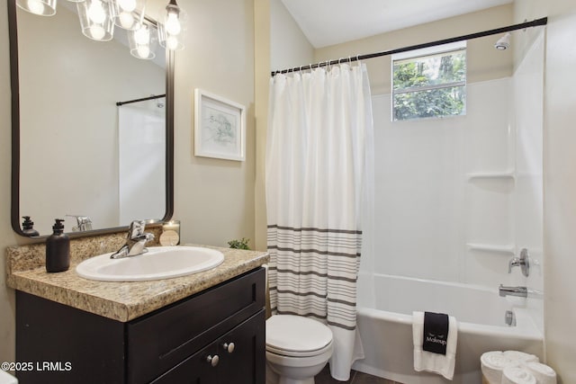 2503 Twin Oaks Ln, Port Royal, SC 29935 - full bath with toilet, shower / bathtub combination with curtain, and vanity