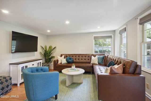 2503 Twin Oaks Ln, Port Royal, SC 29935 - living room featuring wood finished floors and recessed lighting
