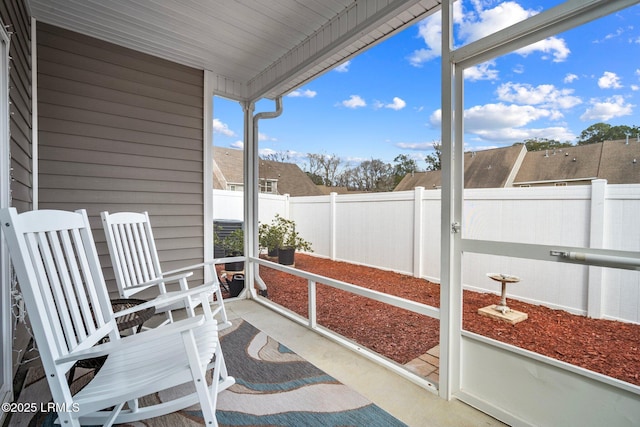 view of sunroom