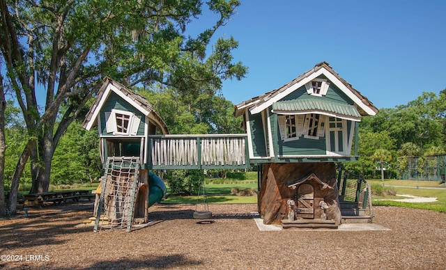 view of jungle gym