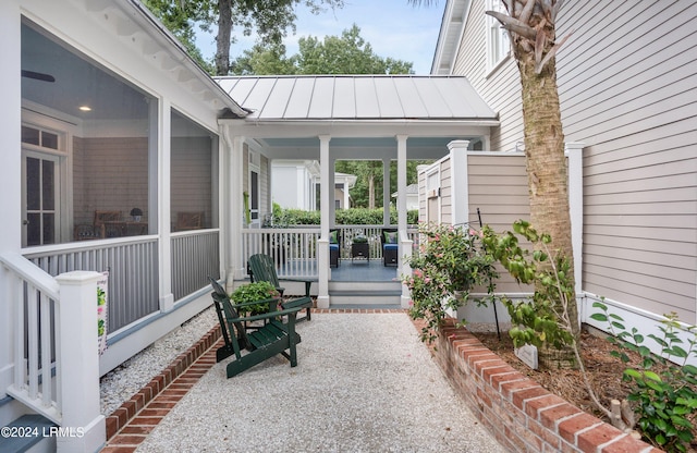 sunroom / solarium featuring a wealth of natural light