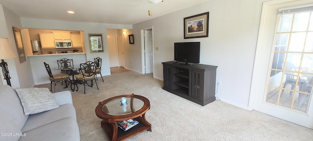 1231 Ladys Island Dr Unit 221, Port Royal, SC 29935 - living area with carpet and recessed lighting