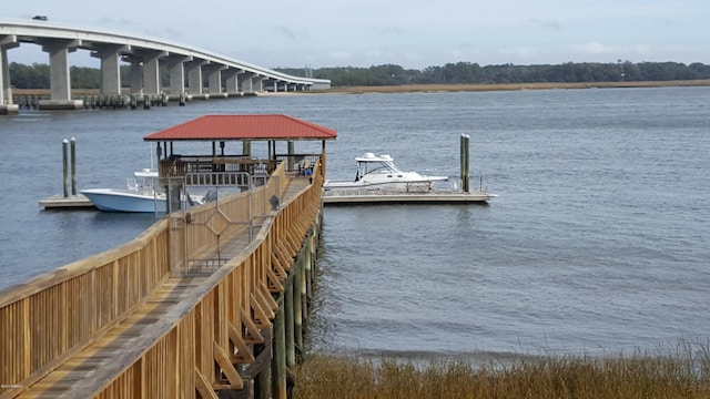 1231 Ladys Island Dr Unit 221, Port Royal, SC 29935 - view of dock featuring a water view