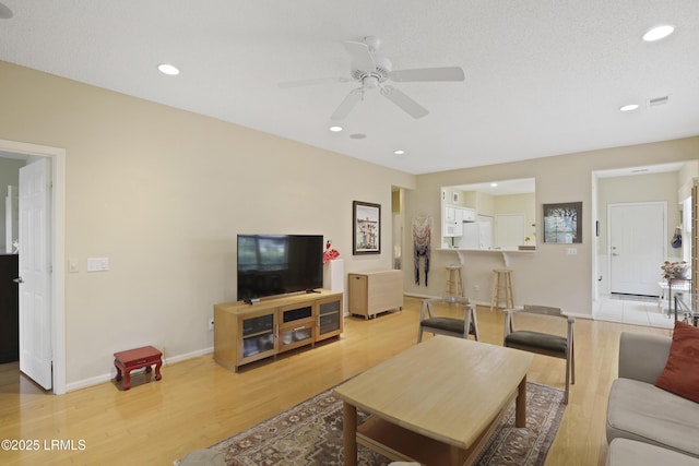 6 Callisto Rd, Okatie, SC 29909 - living area featuring ceiling fan, light wood-type flooring, and recessed lighting