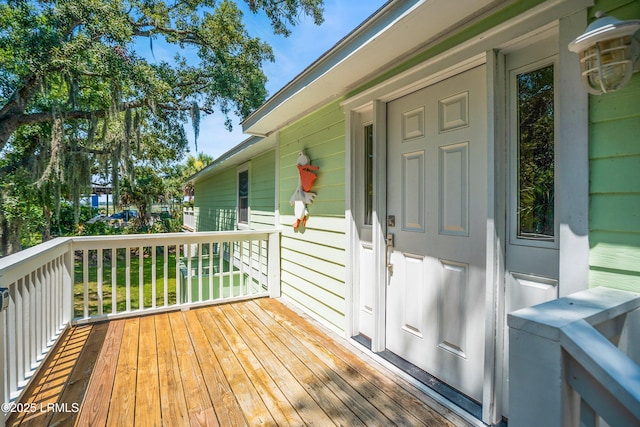 373 Pike Dr, Fripp Island, SC 29920 - view of wooden terrace