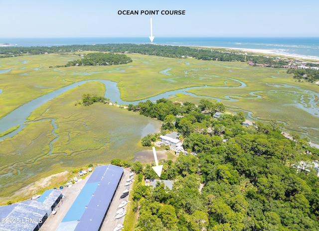 373 Pike Dr, Fripp Island, SC 29920 - bird's eye view of a large body of water and a golf course