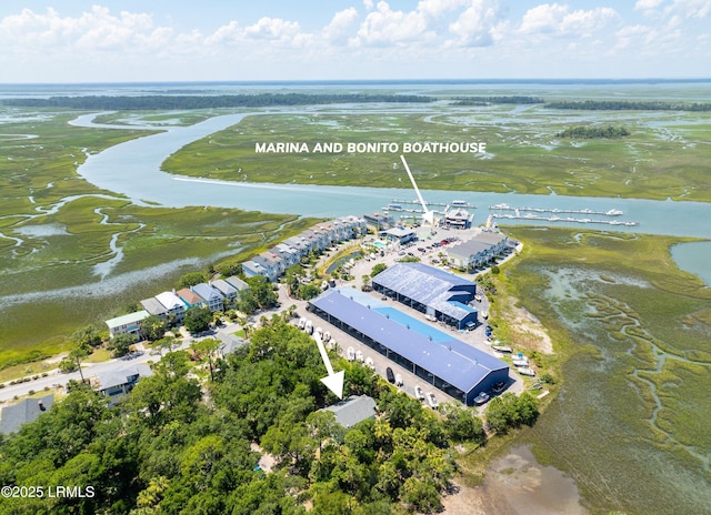 373 Pike Dr, Fripp Island, SC 29920 - aerial view of property's location featuring a large body of water