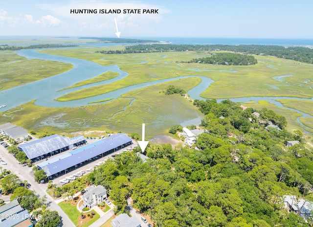 373 Pike Dr, Fripp Island, SC 29920 - bird's eye view of a large body of water and a golf course