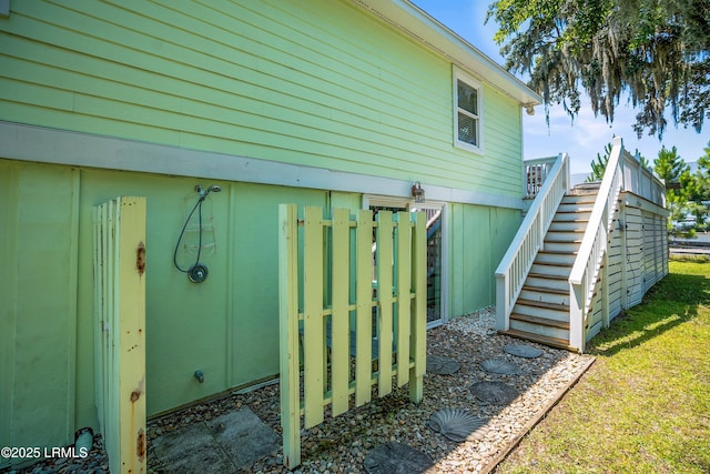 373 Pike Dr, Fripp Island, SC 29920 - view of side of property featuring stairway