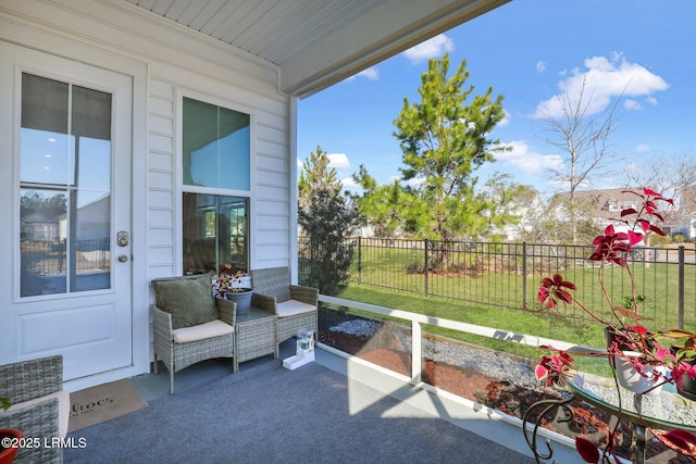 view of patio with fence