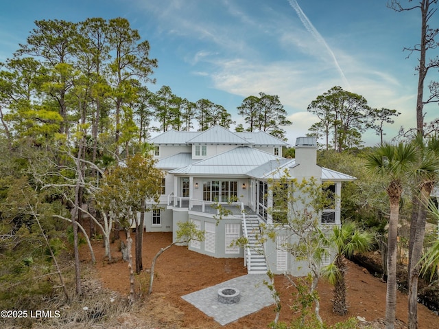 view of coastal inspired home