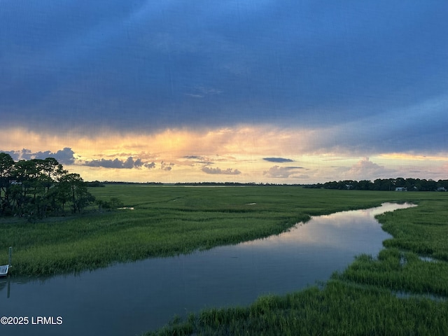 property view of water featuring a rural view