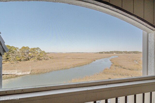 view of water feature featuring a rural view