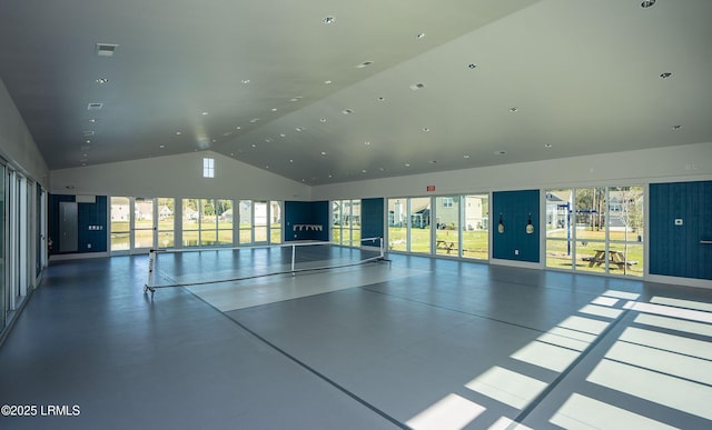 interior space with community basketball court