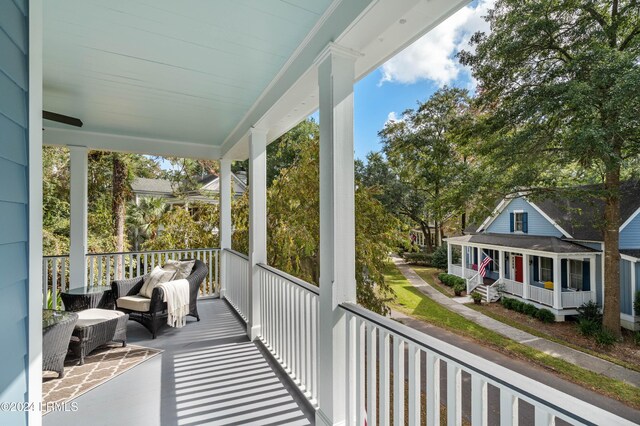 balcony with a porch