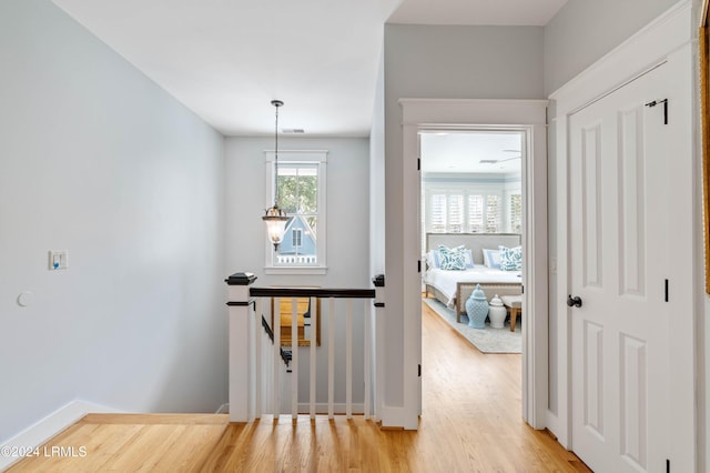 hallway featuring light hardwood / wood-style flooring