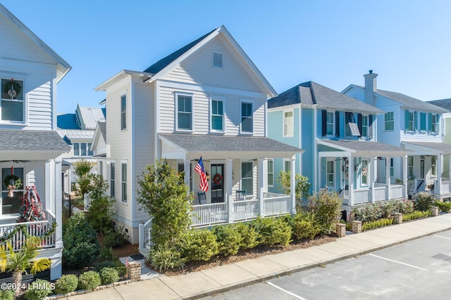 view of front of house with covered porch