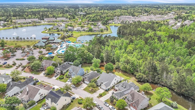 128 Colvin Dr, Okatie, SC 29909 - bird's eye view featuring a residential view and a water view