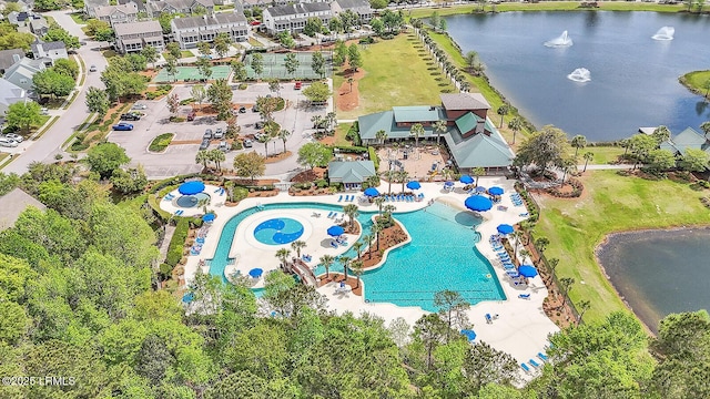 128 Colvin Dr, Okatie, SC 29909 - birds eye view of property with a water view