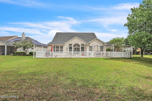 128 Colvin Dr, Okatie, SC 29909 - back of property with fence private yard and a lawn