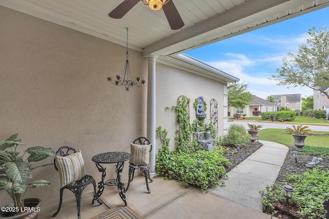 128 Colvin Dr, Okatie, SC 29909 - view of patio featuring a ceiling fan