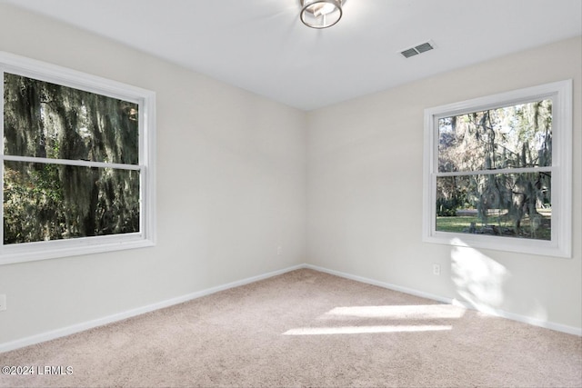 unfurnished room with carpet