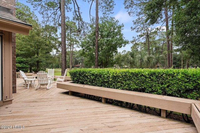 view of wooden terrace