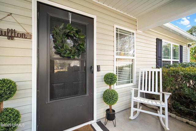 view of doorway to property