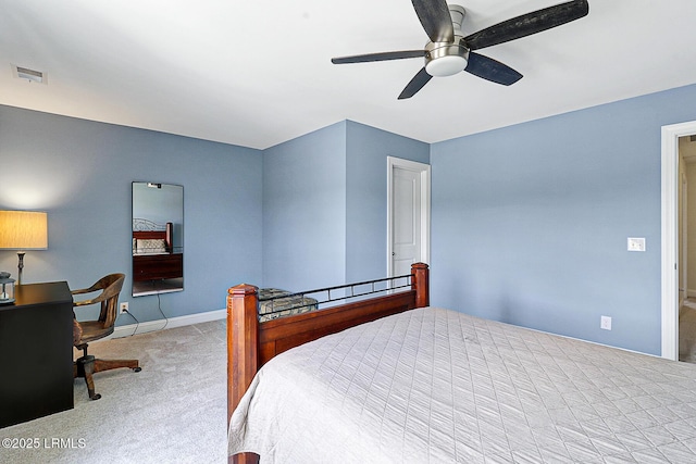 296 Hulston Landing Rd, Bluffton, SC 29909 - bedroom with light colored carpet and a ceiling fan